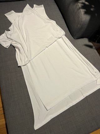 Vestido Zara Blanco Talla M Elástico
