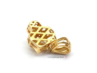 colgante oro 18k con piedra con circonita