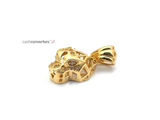 colgante oro 18k con piedra con circonita