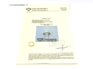 sortija oro 18k con piedra con diamante
