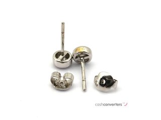 pendientes oro 18k con piedra con diamante