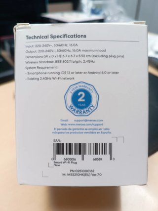 Nuevo! Enchufe Inteligente Wi-Fi MSS210
