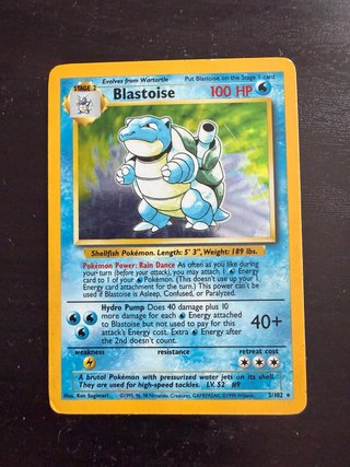 Blastoise holo - Base Set Carta Pokémon