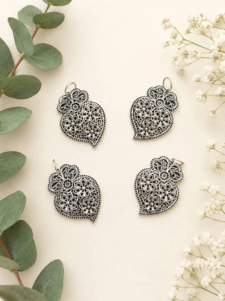 Colgantes Corazón Filigrana  (4uds)