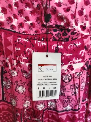 Vestido largo estampado multicolor