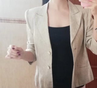 Chaqueta de lino 100% beige