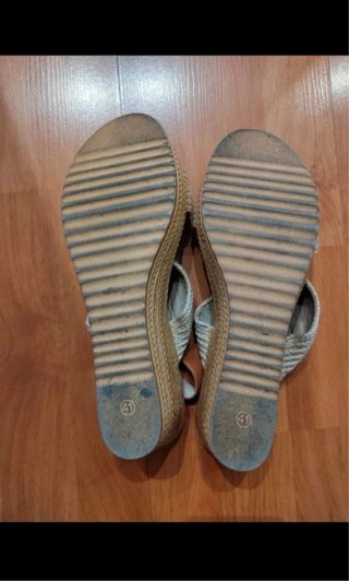 Sandalias cuña esparto talla 41