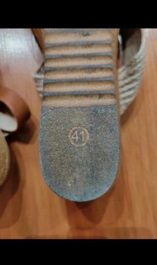 Sandalias cuña esparto talla 41