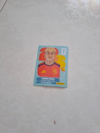 Cromos Lamine Yamal y Pedro Miguel Panini