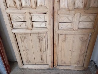 Puerta 2 hojas madera antigua 225x113cm