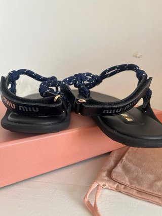 Sandalias Miu Miu Negras y Azules