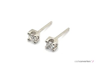 pendientes plata 925mm con piedra con circonita