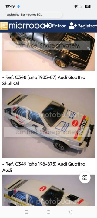 Scalextric Audi Quattro Exin Hornby
