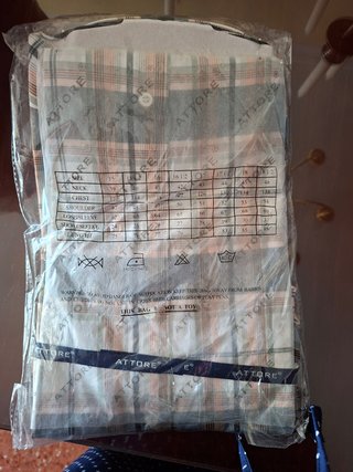 Camisa ATTORE cuadros naranja y blanco hombre