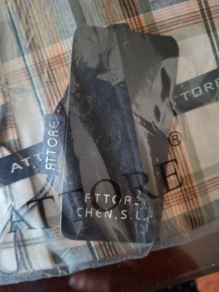Camisa ATTORE cuadros naranja y blanco hombre