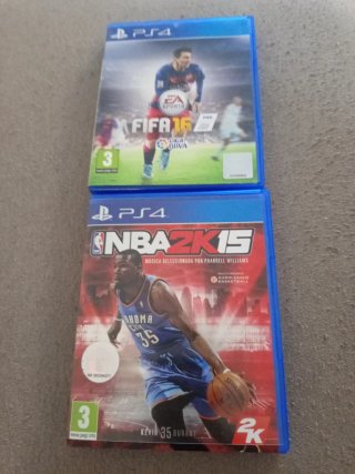 Lote  2 Juegos PS4: NBA 2K15, FIFA 16