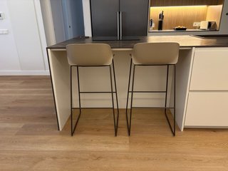 2 Taburetes Andreu World Nuez Beige