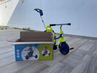 Triciclo infantil azul y verde