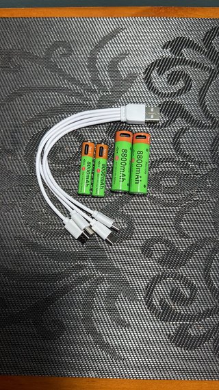 Pilas/baterías USB C Recargable