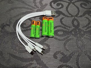 Pilas/baterías USB C Recargable