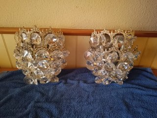 Conjunto 2 apliques con cantidad de cristales
