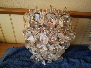 Conjunto 2 apliques con cantidad de cristales