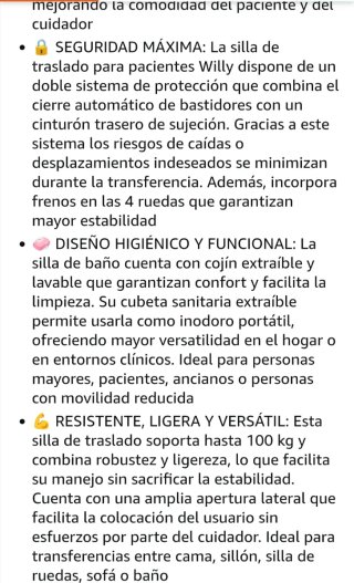 Silla de transferencia