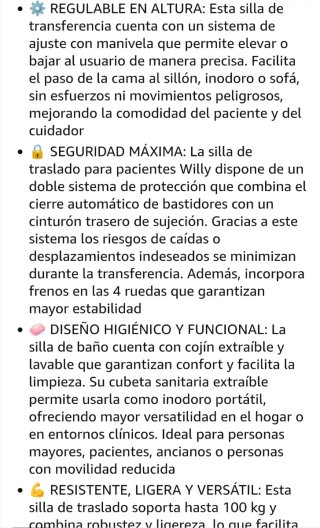 Silla de transferencia