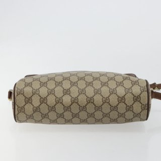 GUCCI GG Supreme Web Sherry Line Bag PVC Beige