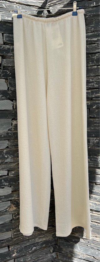 Pantalón ancho Pull&Bear beige