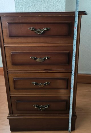 Mesa auxiliar madera 5 cajones