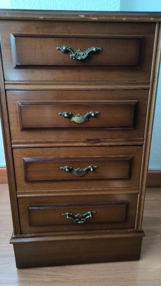 Mesa auxiliar madera 5 cajones