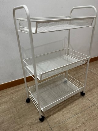Carrito organizador 3 niveles blanco