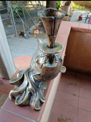 Candeliere vintage a forma di pesce