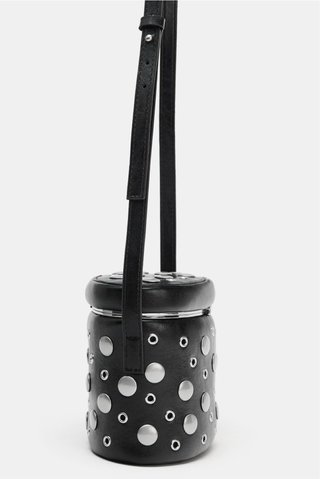 Bolso Zara Negro Tachas