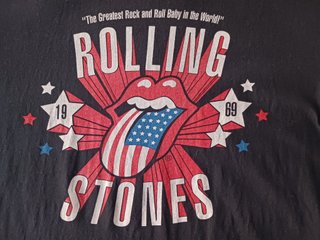 Camiseta Rolling Stones Negra Talla M