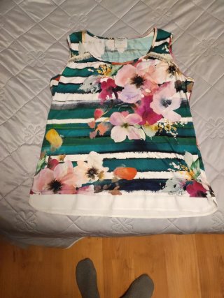 Camiseta MSN Mujer Talla L Estampado Floral