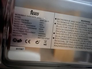 Microondas Teka para reparar