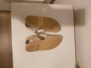 Alpargatas doradas Fallera niña talla 25