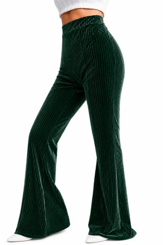Pantalón SHEIN verde terciopelo campana T.M