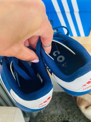 Botas de fútbol Adidas niña/o azul