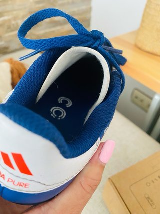 Botas de fútbol Adidas niña/o azul