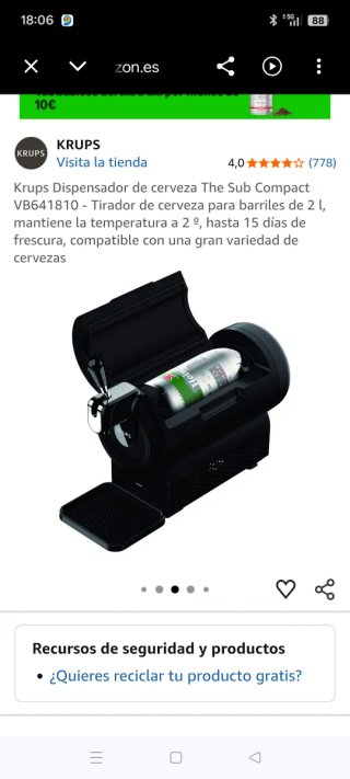 Dispensador Cerveza 2L