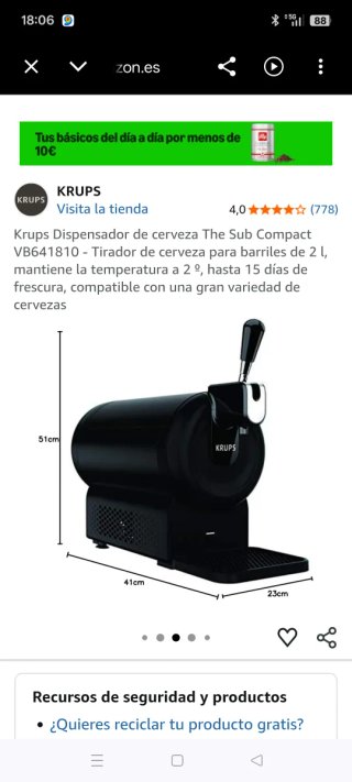 Dispensador Cerveza 2L