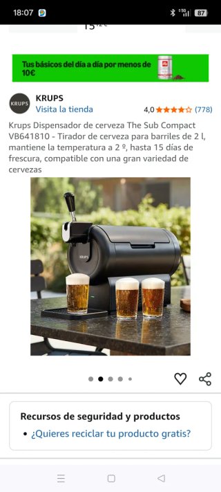 Dispensador Cerveza 2L