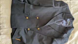 Traje azul hombre doble abotonadura