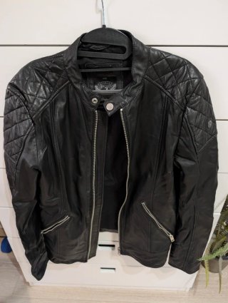 Cazadora Biker de Cuero Genuino Diesel Talla M