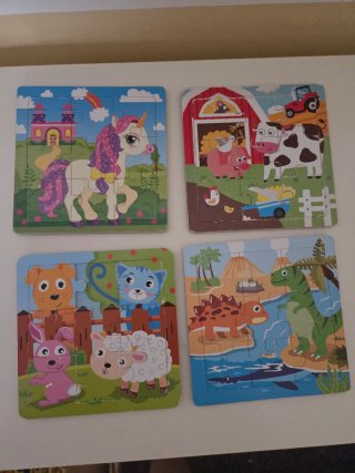 4 Puzzles Infantiles Madera