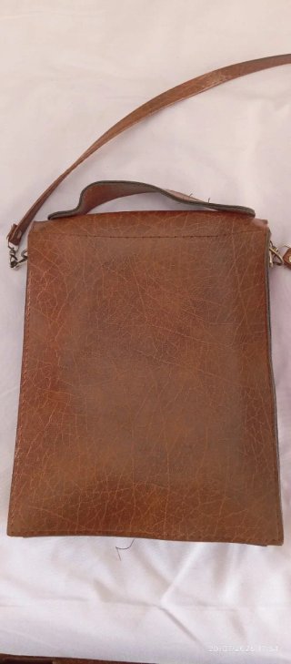 Borsello Similpelle Marrone Vintage Uomo