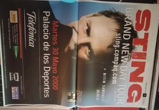 Cartel Concierto Sting Palacio Deportes 2000